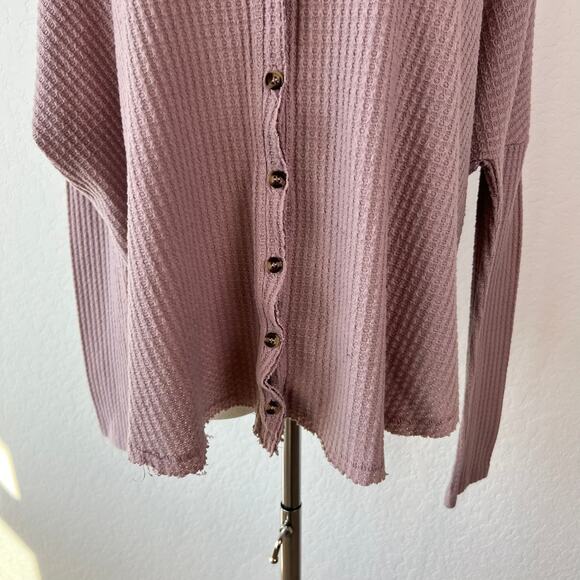 Urban Outfitters Out From Under Oversized Button Up Cardigan size Medium Purple - Picture 7 of 9